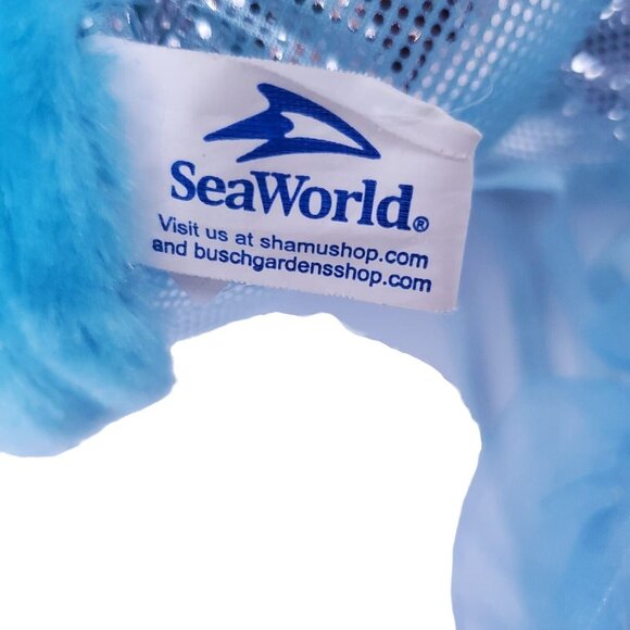 SeaWorld Jellyfish Plush Hanging Blue plush‎ sparkle dotted shimmering - Picture 5 of 9
